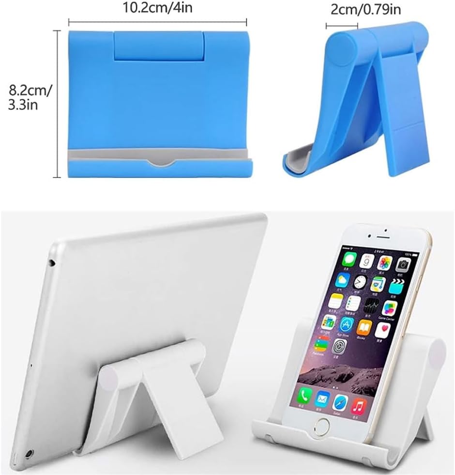 4Pcs Cell Phone Stand Holder for Desk Adjustable Compatible with iPhone 14 13 12 11 8 Pro Max SE XS XR Plus Samsung Galaxy Note20 S20 S10 S9 S8 Cell Phone Holder Foldable (4 Color)