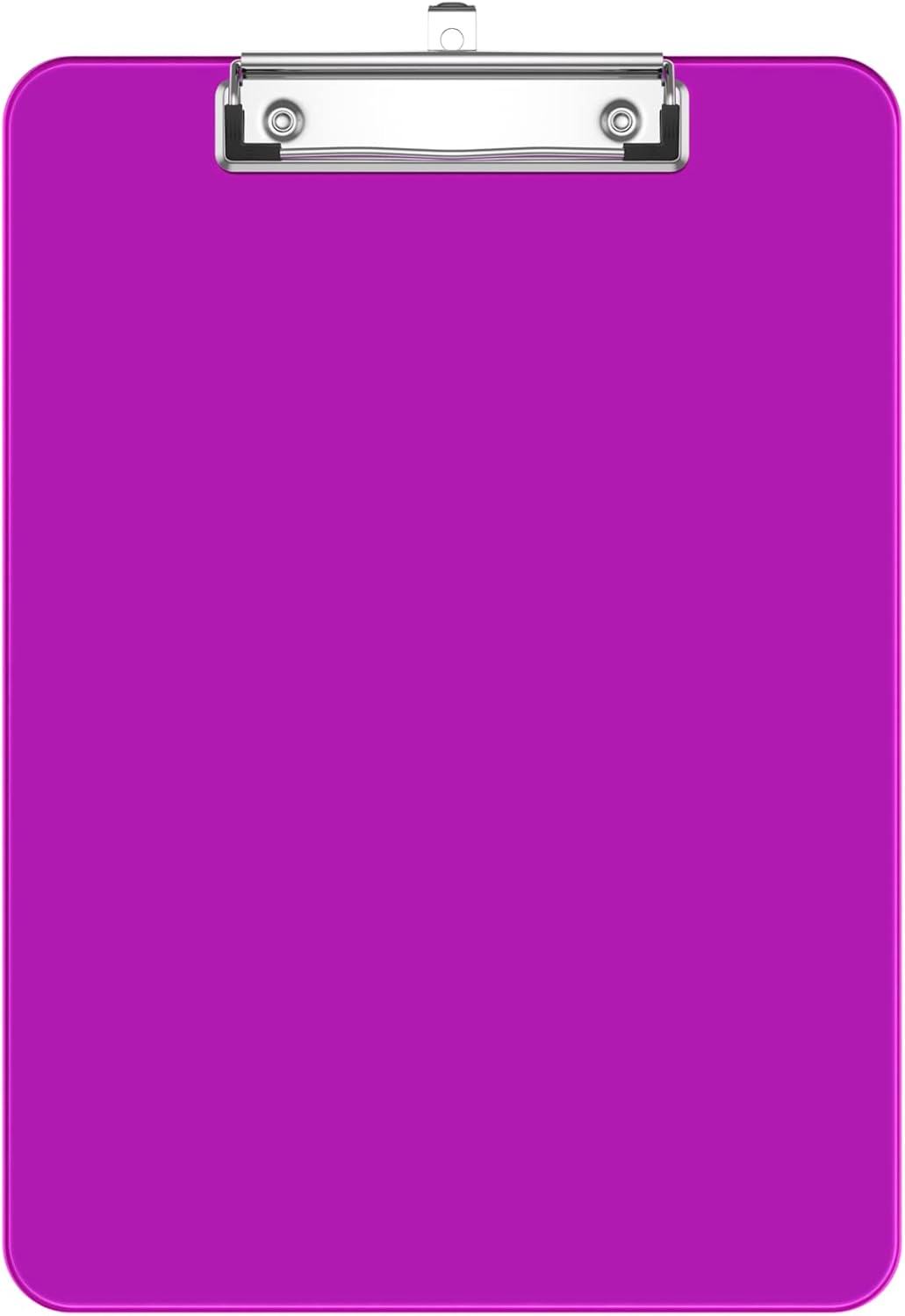 Rimilak 8.5 x 11 Plastic Clipboards Set of 2, Low Profile Metal Clip, Translucent Board, 12.5 x 9 in Letter Size, Office Supply, Back to School, Purple