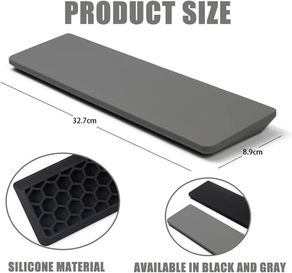 Ergonomic 75% Keyboard Wrist Rest-12.8" Silicone Non-Slip Keyboard Hand Rest, Relief of Hand Pain(White)