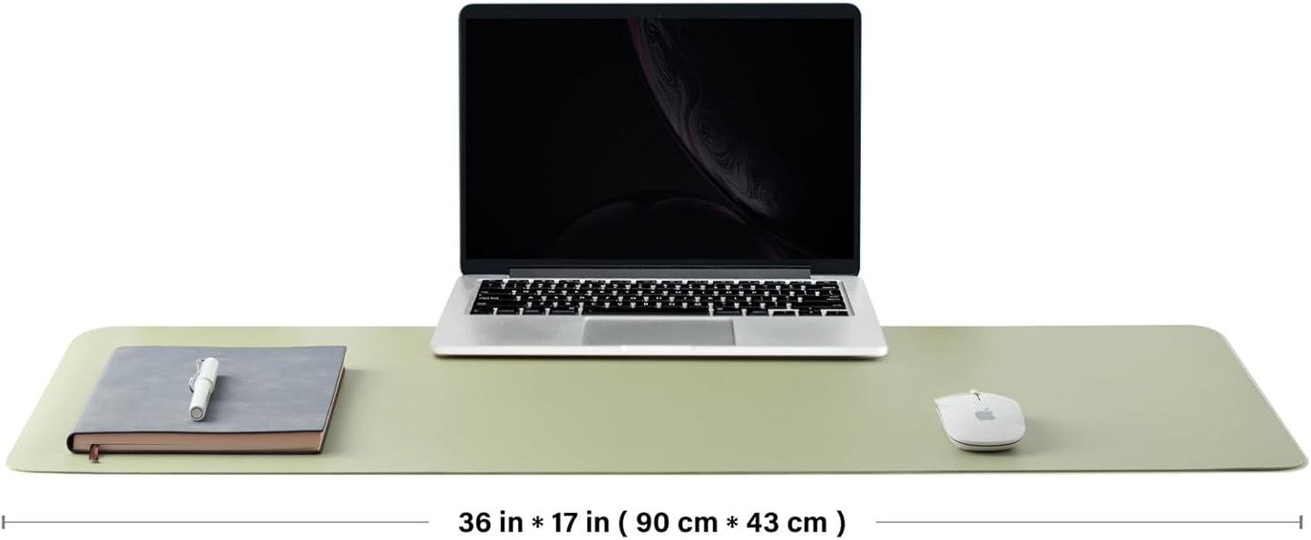 Cork Desk Mat - Dual-Sided Desk Pad for Office and Home - Desk Organization and Accessories - Ideal for Large Mouse Pad and Desk Mats on Top of Desks(Dark Green,90cmx 43cm)