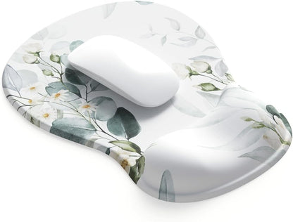 ErgoComfort Gel Wrist Rest Mouse Pad-Ergonomic Office Mousepad with Wrist Support-Non-Slip, Design Desk Accessories Mat for Home&Game Decor (09MochaSand Set)