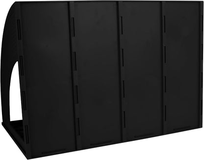 SAYEEC Magazine Holder Sturdy Binder Holder Desk File Sorter Plastic File Folder Organizer Stand Book Shelf Dividers Vertical Storage Rack Desktop Bookshelf Display Box for Office School Home (Black)