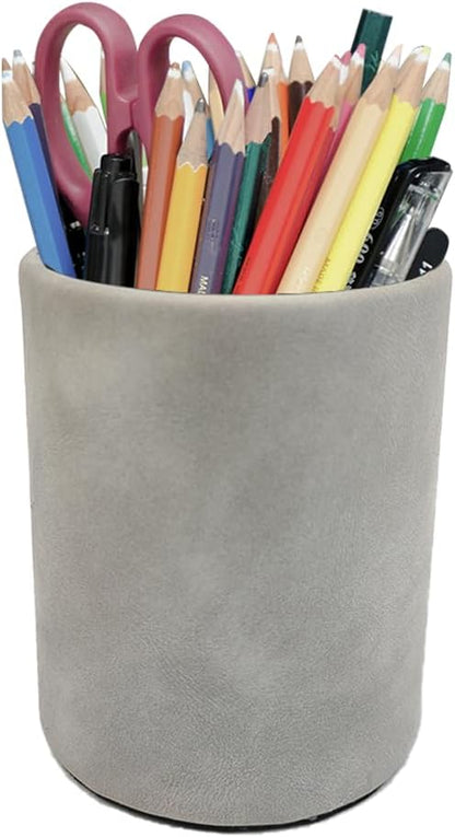 Pen Holder for Desk Pencil Organizer Cute Cup Holders Aesthetic (Black, 3.94" x3.15" x3.15")