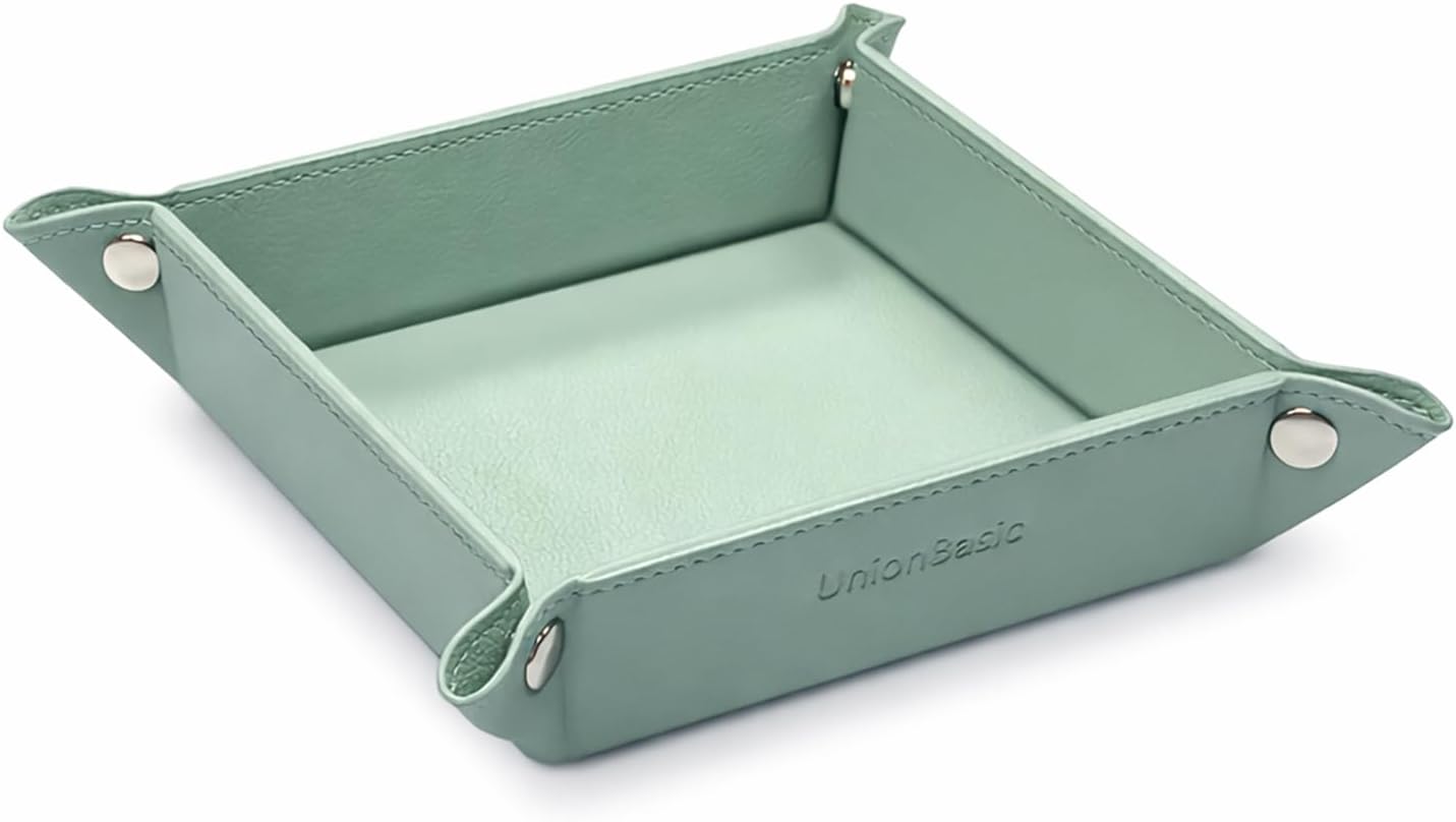 UnionBasic Medium Valet Tray, Jewelry Tray for Rings Watches Earrings, Entryway Catchall Caddy for Coins Keys Change, Nightstand Bedside Valet Holder, Trays for Electronic Gadgets, Candy Pink Plus - Colors A