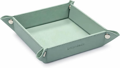 UnionBasic Medium Valet Tray, Jewelry Tray for Rings Watches Earrings, Entryway Catchall Caddy for Coins Keys Change, Nightstand Bedside Valet Holder, Trays for Electronic Gadgets, Candy Pink Plus - Colors A
