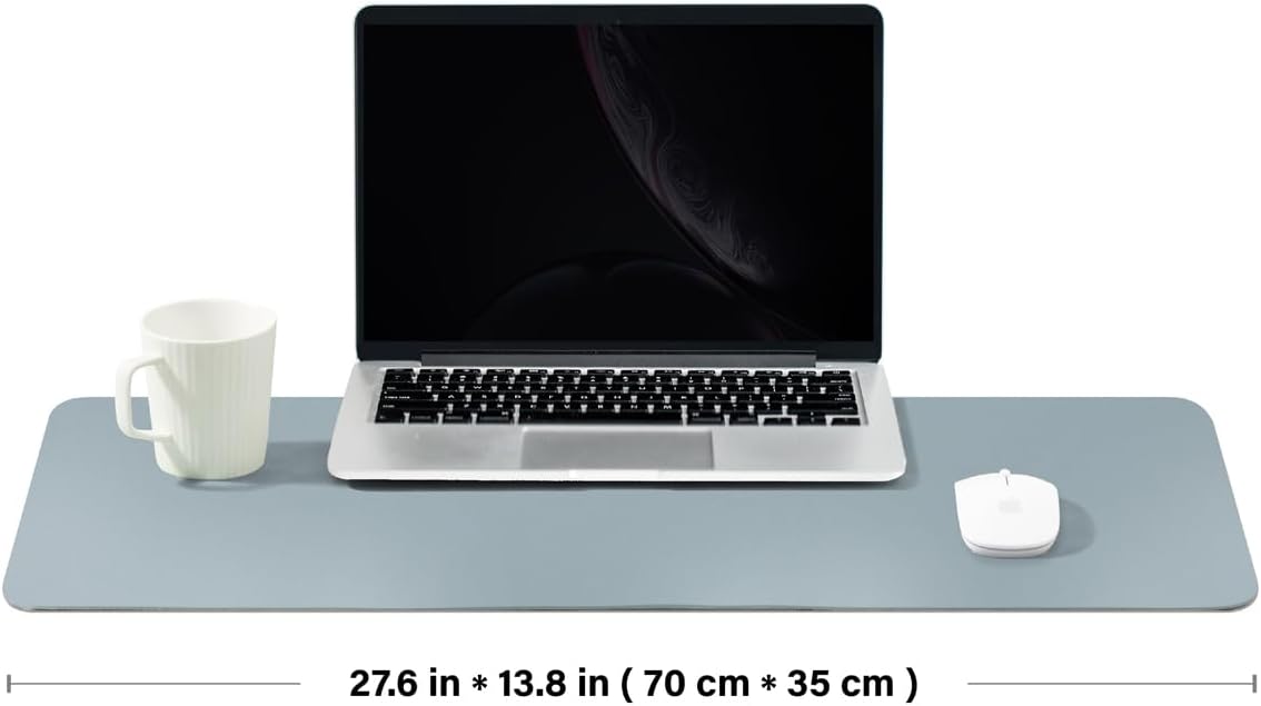Cork Desk Mat - Dual-Sided Desk Pad for Office and Home - Desk Organization and Accessories - Ideal for Large Mouse Pad and Desk Mats on Top of Desks(Dark Green,90cmx 43cm)