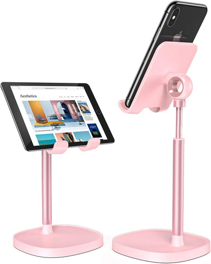 LISEN Cell Phone Stand Phone Holder for Desk Office Decor, Office Desk Accessories Women PC Gaming Essentials iPhone Stand Gadgets Men Gifts for Mom Fit OtterBox Case Switch iPad Air Tablet 4-10 in