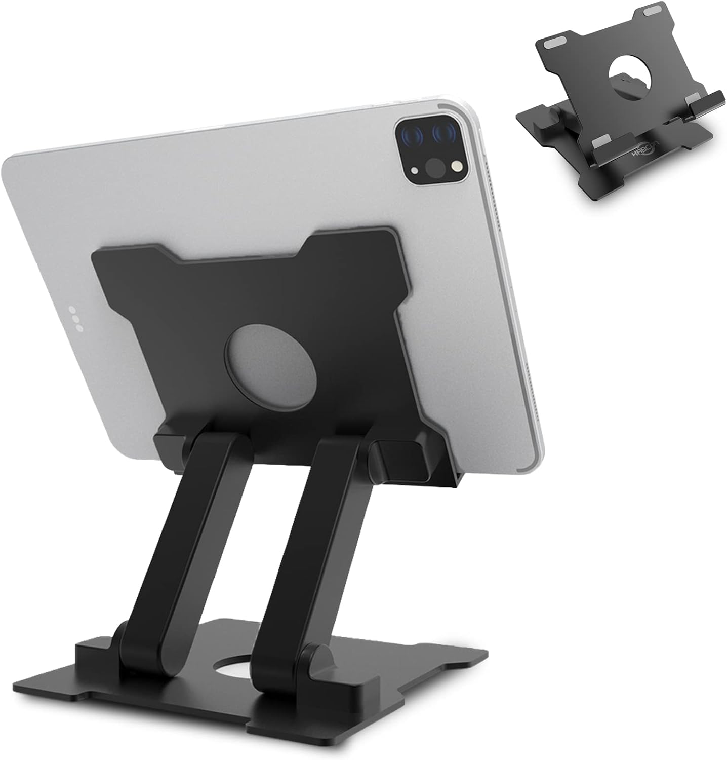 KABCON Quality Tablet Stand,Adjustable Foldable Eye-Level Aluminum Solid Up to 15-in Tablets Holder for Microsoft Surface Series Tablets,iPad Series,Samsung Galaxy Tabs,Amazon Kindle Fire,Etc.Silver
