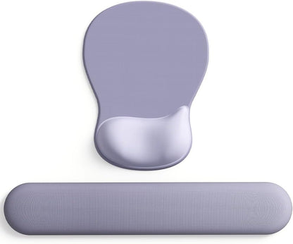 ErgoComfort Gel Wrist Rest Mouse Pad-Ergonomic Office Mousepad with Wrist Support-Non-Slip, Design Desk Accessories Mat for Home&Game Decor (09MochaSand Set)