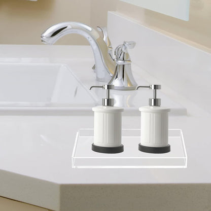 Bigfety Acrylic Vanity Tray for Organizing, Clear Bathroom Trays for Counter, Desk, Dresser