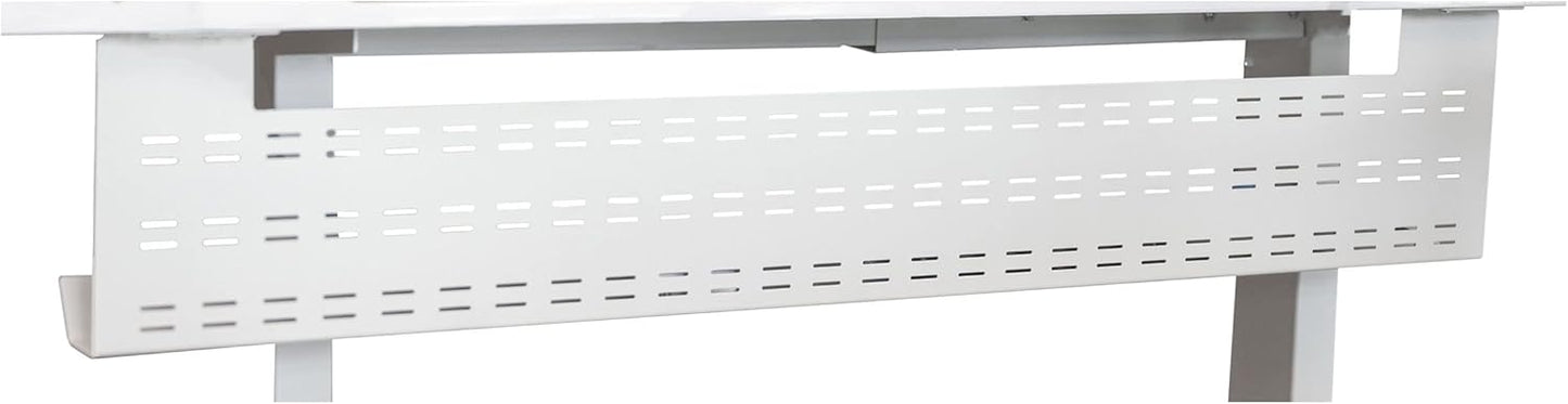 Stand Up Desk Store Under Desk Cable Management Tray Black Horizontal Computer Cord Raceway and Modesty Panel (Black, 39")