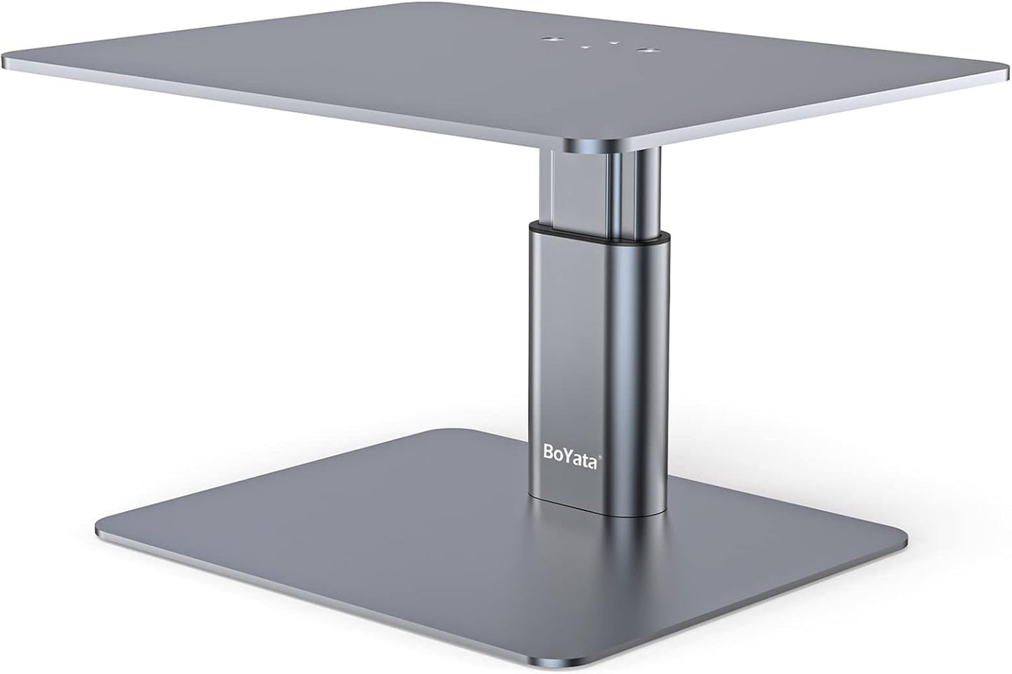 BoYata Monitor Stand, Adjustable Monitor Riser Metal Computer Stand Compatible with TV, PC, Laptop, Computer, iMac, and All Screen Display-Black