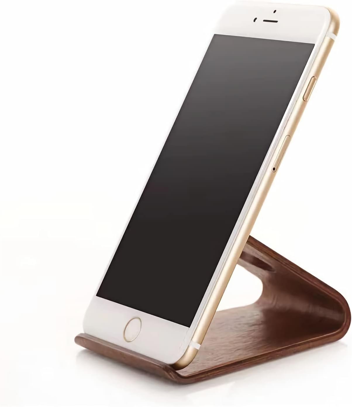 Wooden Cell Phone Stand, Universal Mobile Phone Holder Stand Non Slip Stable Desktop Phone Stand for iPhone, iPhone13,Samsung Galaxy Smartphones, iPad, Tablets Facetime Holder for Desk