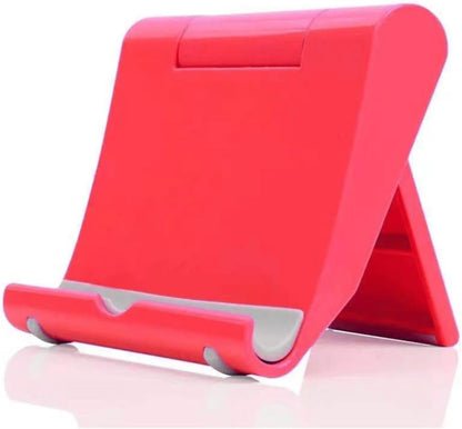 Cell Phone Stand for Desk Foldable Cell Phone Holder Desk Tablet Holder Mobile Phone Dock, Multi-Angle Universal Adjustable Tablet Dock Compatible with Most Cell Phones (White)
