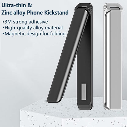Kinizuxi Cell Phone Kickstand,Vertical and Horizontal Aluminum Phone Stand for Desk, Adjustable Phone Holder Stand for Desk Compatible with iPhone 14/13/12 Samsung Huawei All Smartphones-Silver