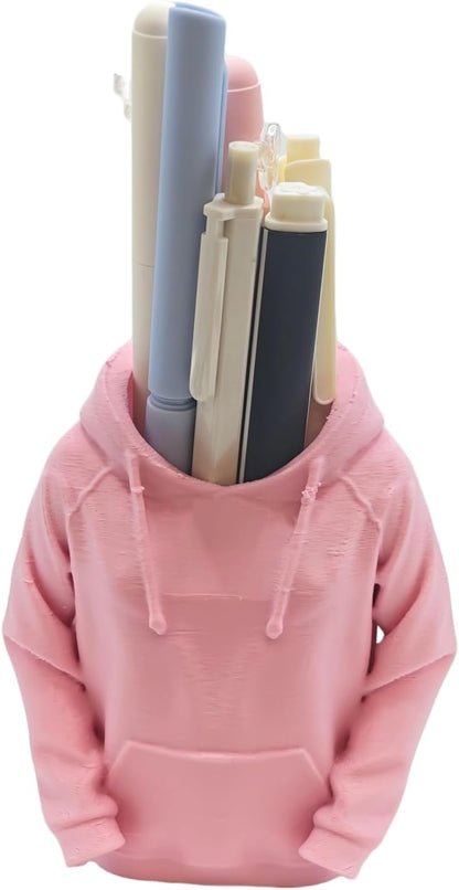 TIME&TRAVE Unique Sweatshirt Pen Holder for Desk, Creative Pencil Holder Desk Organizers, Office Supplies Decorations Idea Gift for Men Women Kids(Yellow)