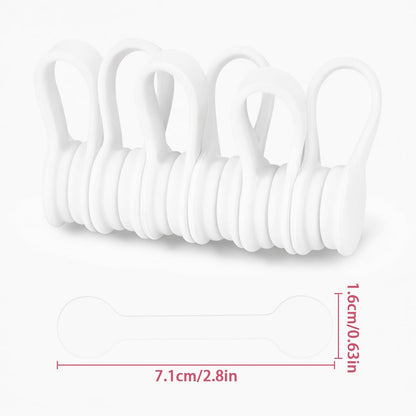 Viaky 6 Packs Magnet Wire Winder Straps, Multi-Colored Noticeboard Fridge Clips Silicone Cable Organizer Reusable Tie Phone Earbuds Bookmark Whiteboard Fridge (Lake Blue, Blue, Gray)