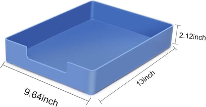 Letter-Size Tray, Desk Drawer Organizer, A4 Plastic Paper Tray, Plastic Paper Holder File Organizer for Office, School, Home Storage (Off-White)