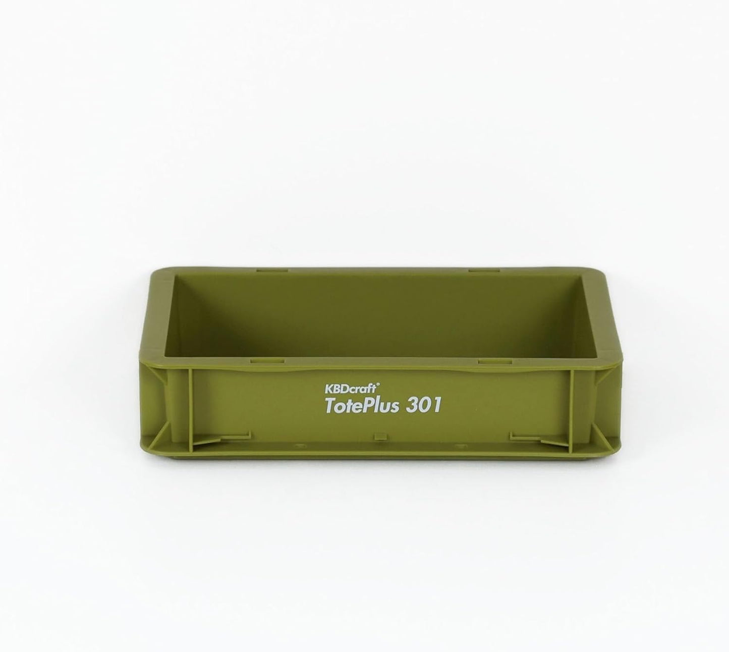 KBDcraft Stackable Storage Bin - Heavy-Duty Plastic Organizer Box and Tray with Straight Walls, small plastic bin totes for storage, 12"x8"x3", 0.5Gal, Green, 3 Pack