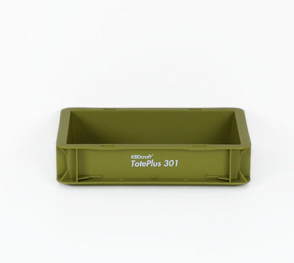 KBDcraft Stackable Storage Bin - Heavy-Duty Plastic Organizer Box and Tray with Straight Walls, small plastic bin totes for storage, 12"x8"x3", 0.5Gal, Green, 3 Pack