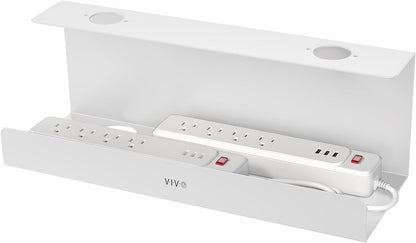 VIVO Under Desk 17 inch Cable Management Tray, Cord Organizer, Home Office Desk Accessories, White, DESK-AC06-1CW