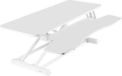 VIVO 26 inch Desk Converter, K Series, Height Adjustable Sit to Stand Riser, Dual Monitor and Laptop Workstation with Keyboard Tray, Black, DESK-V026KB