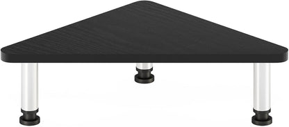 Furinno Turn-N-Tube Corner Monitor Riser Stand with Stainless Steel Tubes, Americano