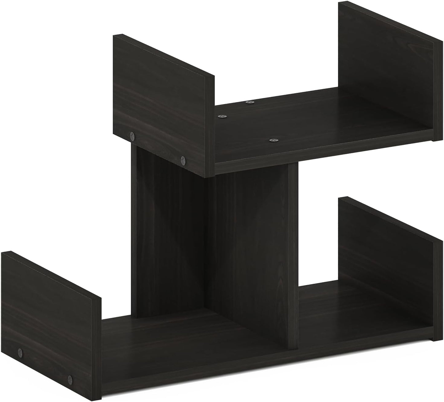 Furinno Classic Desk Organizers and Accessories, 2-Tier Monitor Riser, Office Organization, Desk Top Book Shelf, for Office Supplies, Office Desk Accessories, Dark Espresso