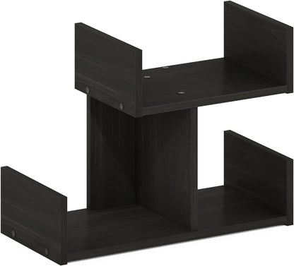 Furinno Classic Desk Organizers and Accessories, 2-Tier Monitor Riser, Office Organization, Desk Top Book Shelf, for Office Supplies, Office Desk Accessories, Dark Espresso