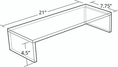 Azar 515360 Acrylic Monitor Stand Riser – Made in USA Laptop stand and Monitor Riser Acrylic Monitor Stand Riser Clear Laptop Stand for Desk Ergonomic Display Riser, Clear (21-Inch-Luxury Handcrafted)