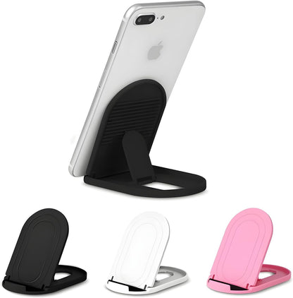 [3-Pack] Cell Phone Stand for Desk, Portable Foldable iPhone Stand Holder Stand, Adjustable Multi-Angle Desktop Cradle for New iPhone 17 16 15 14 Pro Max, Tablet, Travel Airplane Essentials, FaceTime