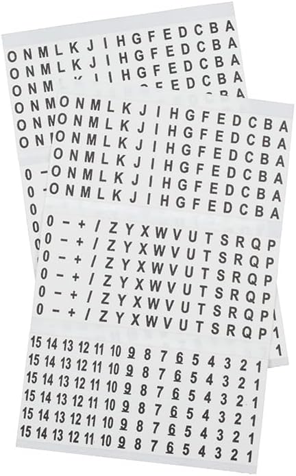 Klein Tools 56253 Wire Marker Book, Black Letters, Numbers, and Symbols