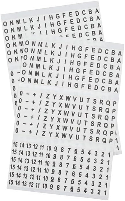 Klein Tools 56253 Wire Marker Book, Black Letters, Numbers, and Symbols