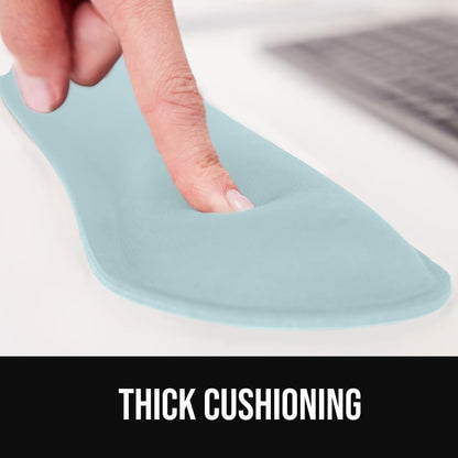 GORILLA GRIP Silky Memory Foam Wrist Rest for Computer Keyboard, Mouse, Ergonomic Design for Typing Pain Relief, Desk Pads Support Hand and Arm, Mousepad Rests, Stain Resistant, 2 Piece Pad, Black