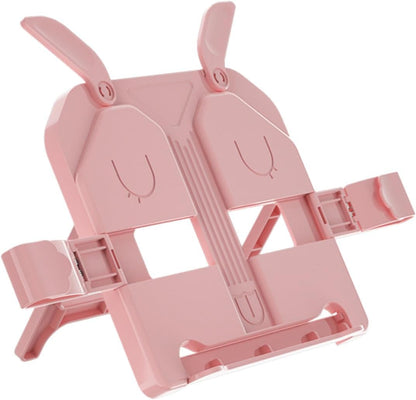 VILLCASE Multi-Functional Reading Stand and Tablet Holder, Portable Pink Book Stand with Document Holder for Students and Office Desk Use