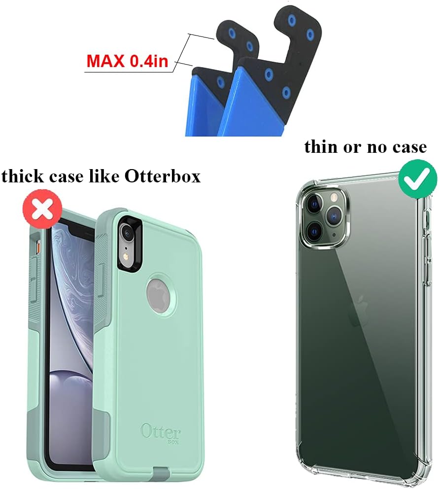 3 Pack Portable Cell Phone Stand for Desk, 【Upgraded Material】 Universal Pocket-Sized Foldable Small Mobile Phone Holder, V Smartphone Kickstand Mount Compatible with iPhone IPads Kindle Android-Black