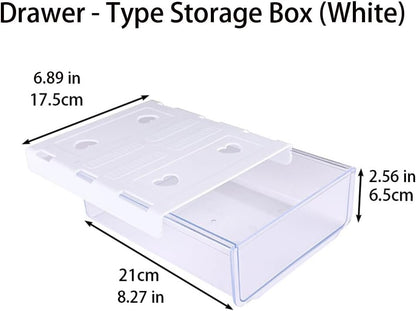 Self-adhesive Under Desk Drawer Organizer, Table Hidden Slide Out Large Storage Mounted Desktop Pencil Holder Tray Drawers for Office Home School Stationery Kitchen (Black)
