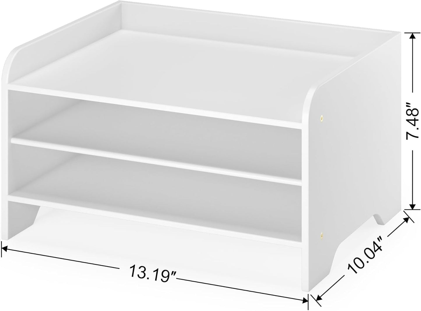 Bamboo Desk Organizer Mail Holder Countertop Letter Tray File Organizer for Desk Letter Sorter Paper File Storage for School Home Office Supplies