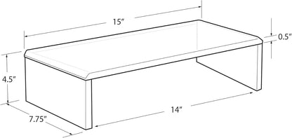 Azar 515360 Acrylic Monitor Stand Riser – Made in USA Laptop stand and Monitor Riser Acrylic Monitor Stand Riser Clear Laptop Stand for Desk Ergonomic Display Riser, Clear (21-Inch-Luxury Handcrafted)
