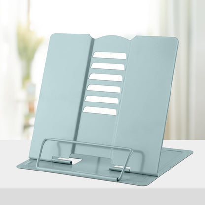 Honagu Metal Desk Book Holder, Hands Free Adjustable Cookbook & Document Holder, Portable Bookstand for Music Books, Textbooks, Recipes, Tablets & iPads (Purple)