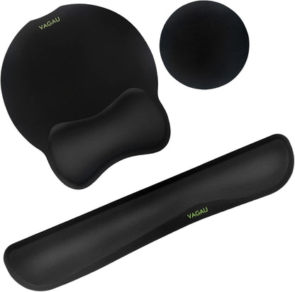 Comfy Mee Premium Memory Foam Keyboard and Mouse Wrist Rest Pads Set- for Comfortable Typing &Wrist Pain Relief (Pack of 2)