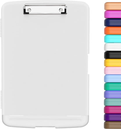 Hongri Clipboard with Storage with Pen Holder, Folder Nursing Clip Board 8.5 x 11 Foilo-Side Opening, High Capacity, Light Weight for Teachers, Classroom. Size 14 x 9.6 x 1.2 in(Pink)