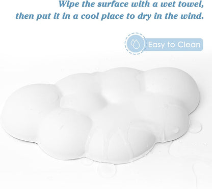 Cloud Wrist Rest Cushion for Mouse Ergonomic Soft PU Leather Memory Foam Wrist Pain Relief Mouse Wrist Support Pad with Anti-Skid Base for Office School Home Laptop & Computer Mouse (Black)