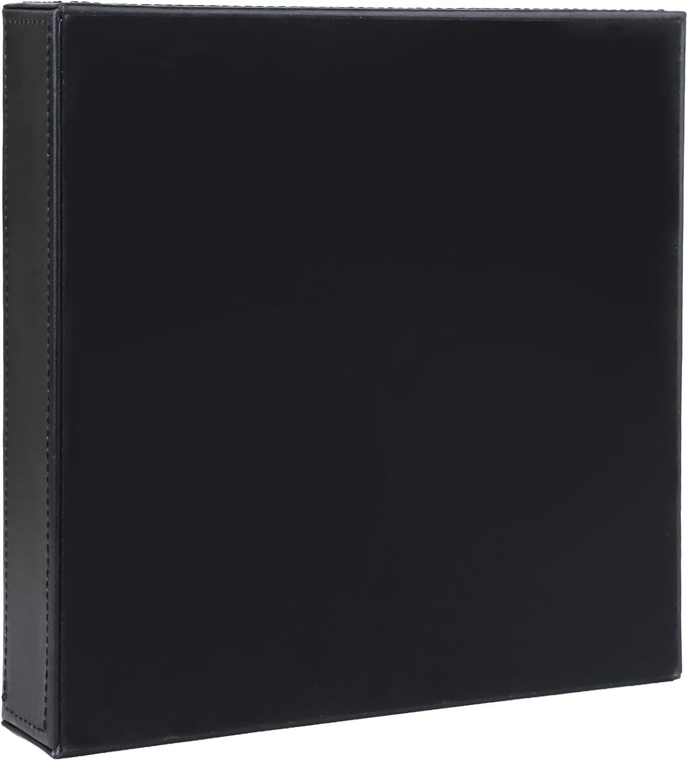 HofferRuffer Faux Leather Vanity Tray, Elegant Desktop Storage Organizer, Decorative Catchall for Perfume, Bathroom Valet, Nightstand or Dresser, Black, 10.2 x 8.4 x 1.8 Inches
