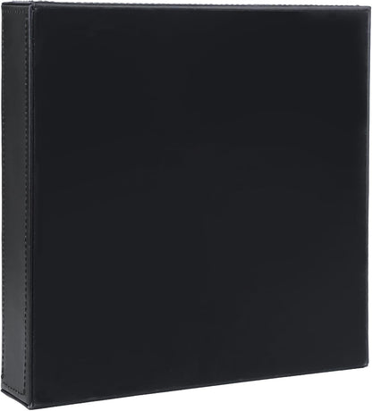 HofferRuffer Faux Leather Vanity Tray, Elegant Desktop Storage Organizer, Decorative Catchall for Perfume, Bathroom Valet, Nightstand or Dresser, Black, 10.2 x 8.4 x 1.8 Inches