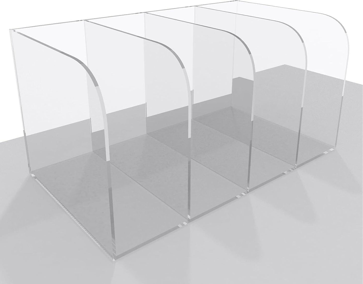 Jumyee Clear Acrylic File Folder Organizer with Handle – Portable Hanging File Box for Letter/A4, See-Through Desktop File Storage for Home Office School (No Folders Included)