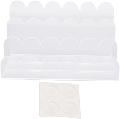 Generic Mail Organizer for Desk, 3 Compartment Acrylic Desktop File Sorter, Multifunctional Document Storage Clear Letter Tray Holder for Home Office Bills Envelopes Papers
