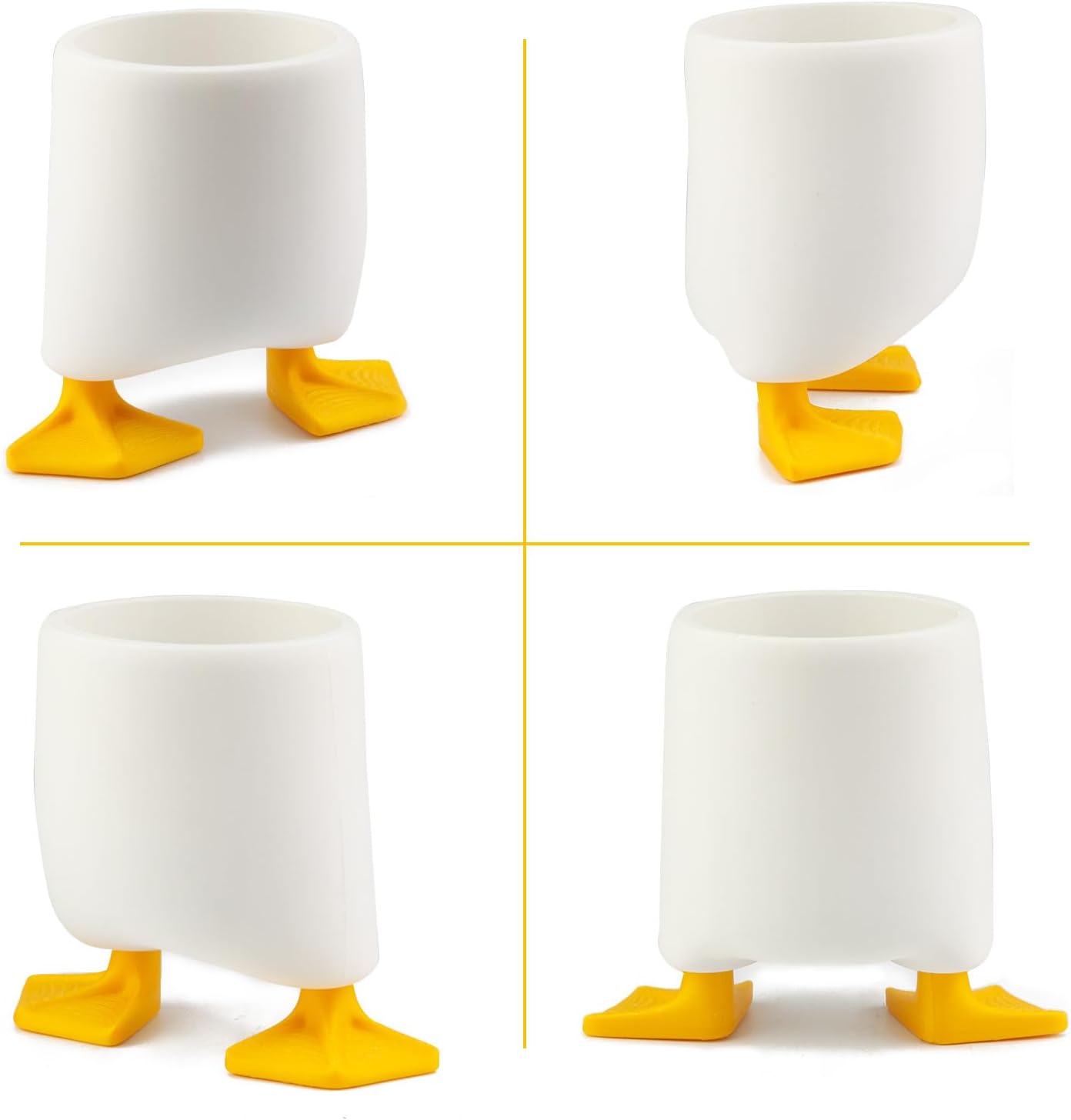 Viabty Creative Cute Duck Pen Pencil Holder, Multifunctional Stationery Pen Holder Makeup Brush Holder Kitchen Storage Cup