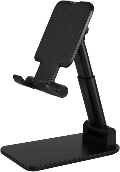 Premium Adjustable Cell Phone Stand, Foldable Desk Phone Holder for iPhone 16 15 14 13 12 11 Pro Max, Galaxy S25 S24 (White)