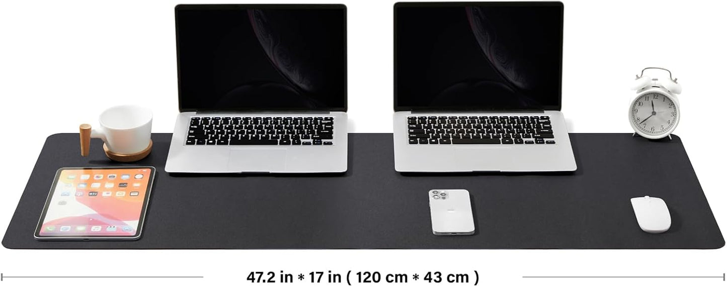 Cork Desk Mat - Dual-Sided Desk Pad for Office and Home - Desk Organization and Accessories - Ideal for Large Mouse Pad and Desk Mats on Top of Desks(Dark Green,90cmx 43cm)